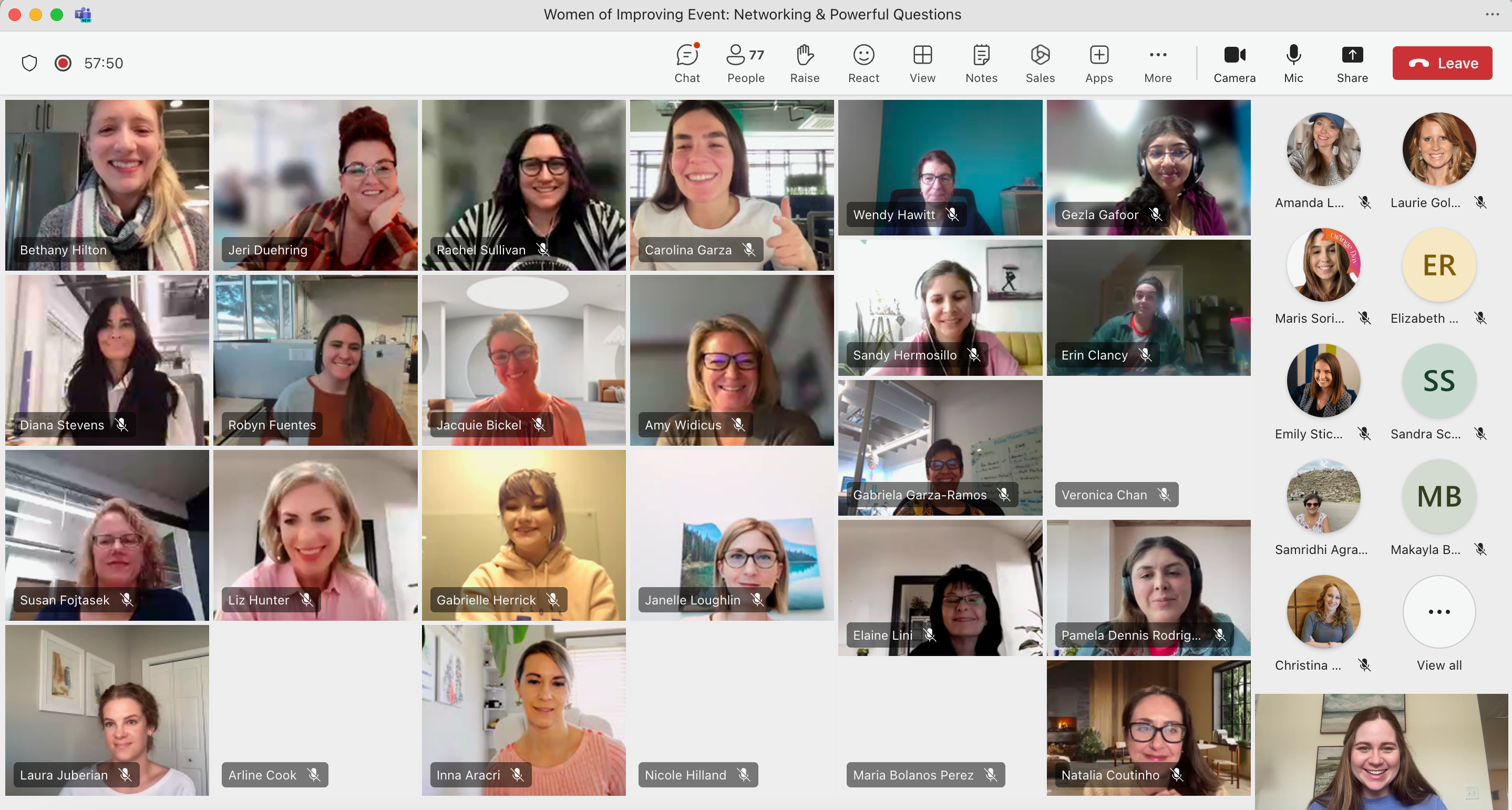 Asset - Women of Improving Event: Networking & Powerful Questions Screenshot