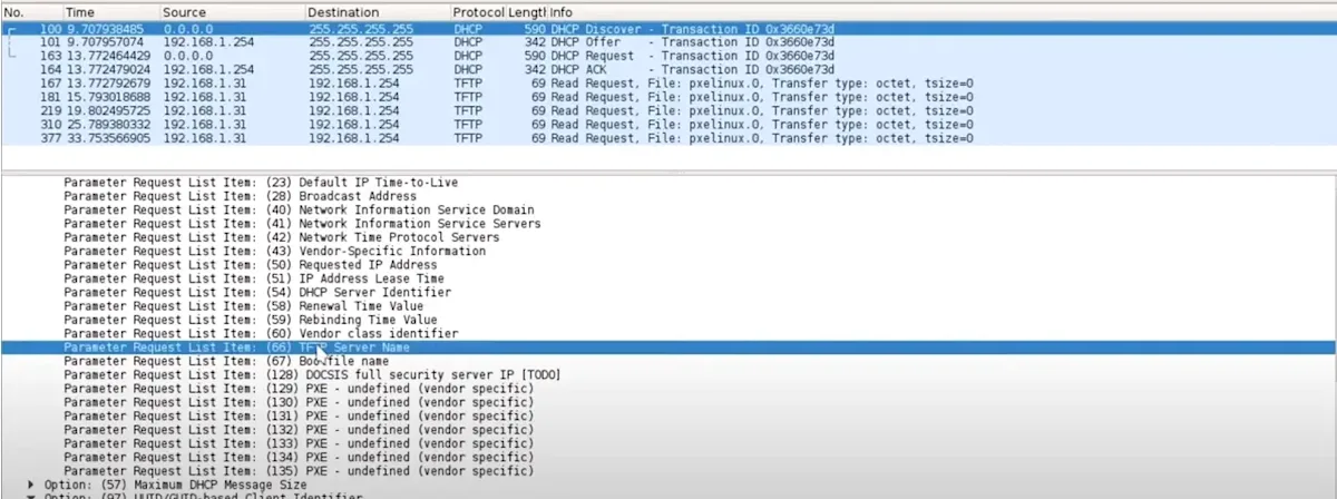 Bare Metal Provisioning - Bare metal asks for TFTP server and bootfile name