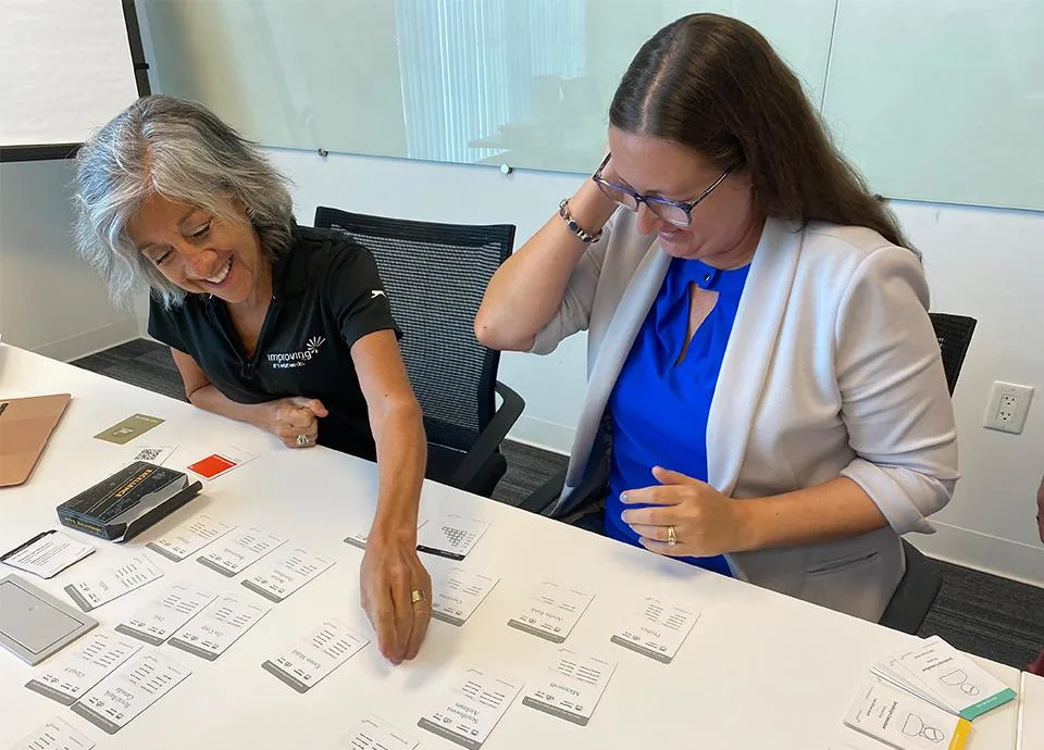 Two Improver women working together