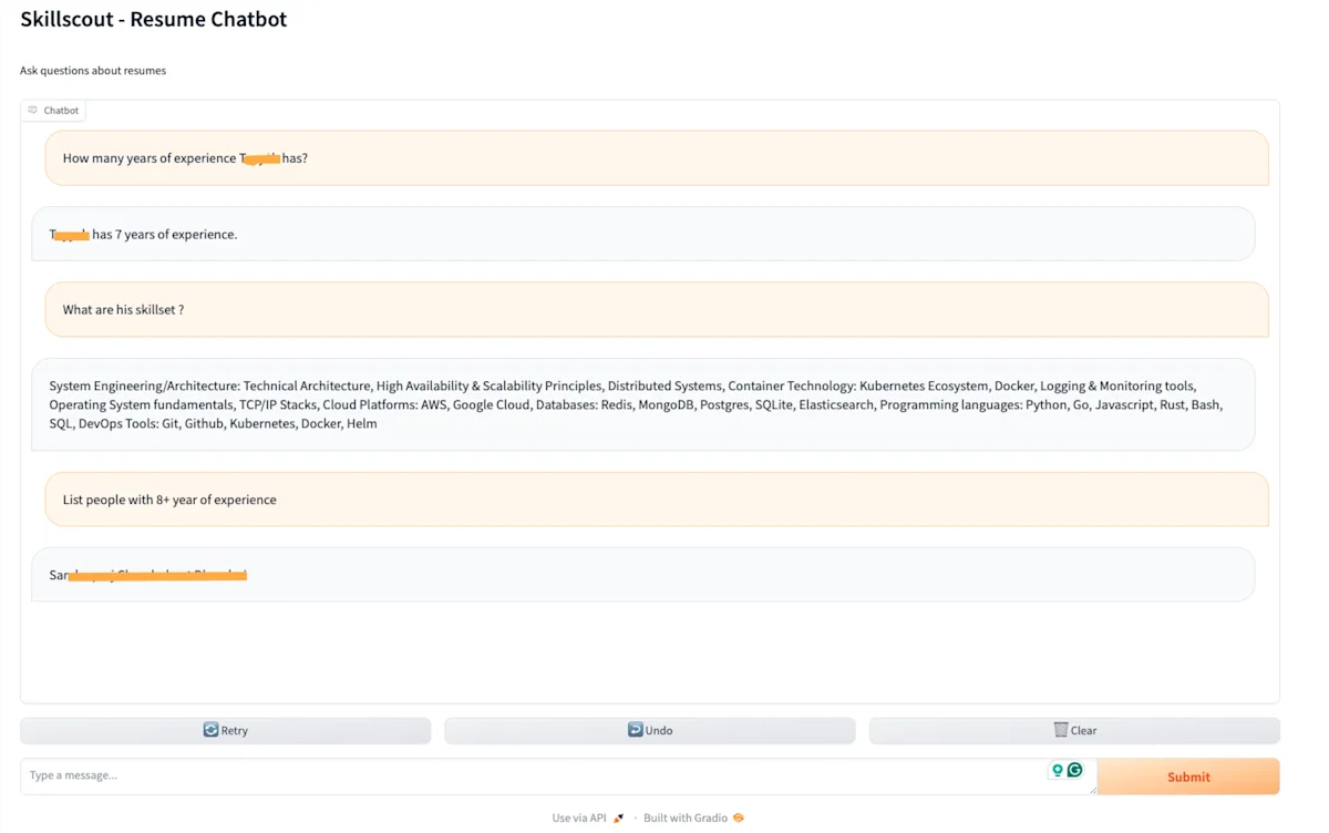 Blog - SkillScout Resume Chatbot Screenshot