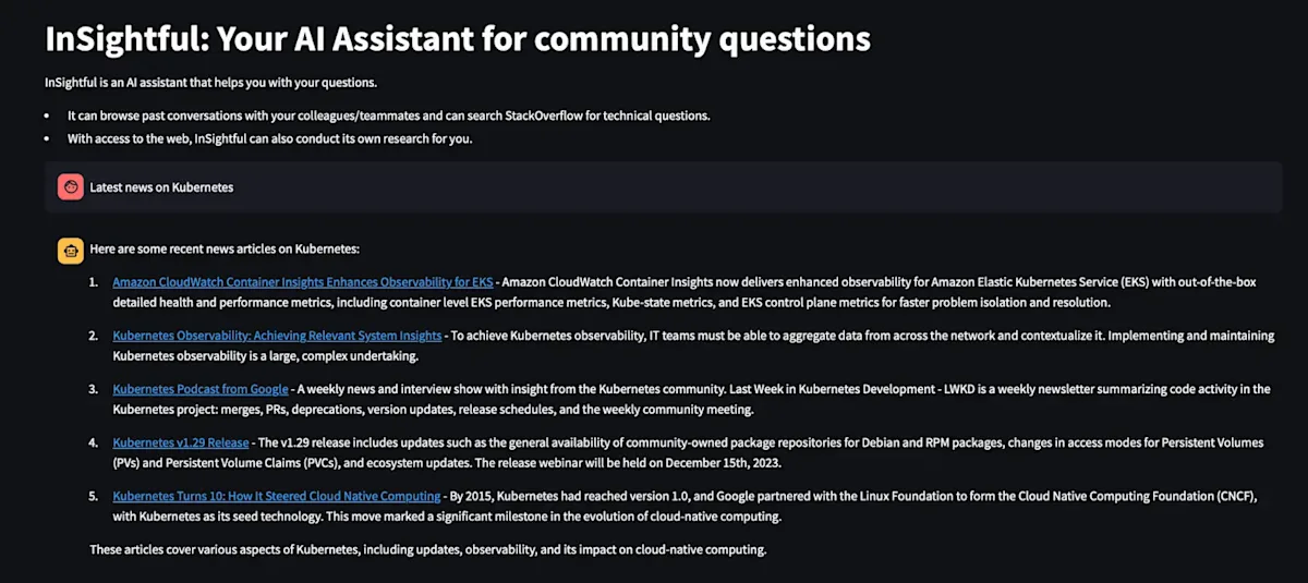 Results of the Reasoning and Action steps