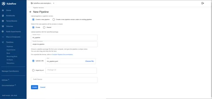 Kubeflow on GKE - upload-pipeline
