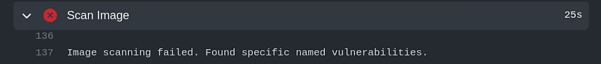 CVE name failed - NeuVector build scan