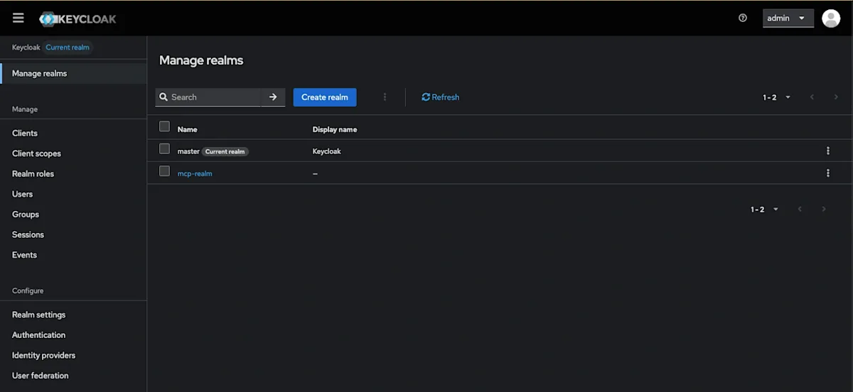 Securing MCP Servers - Manage Realms