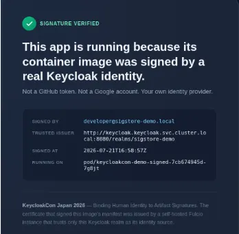 Image - Keycloak + Sigstore: Binding Human Identity to Artifact Signatures