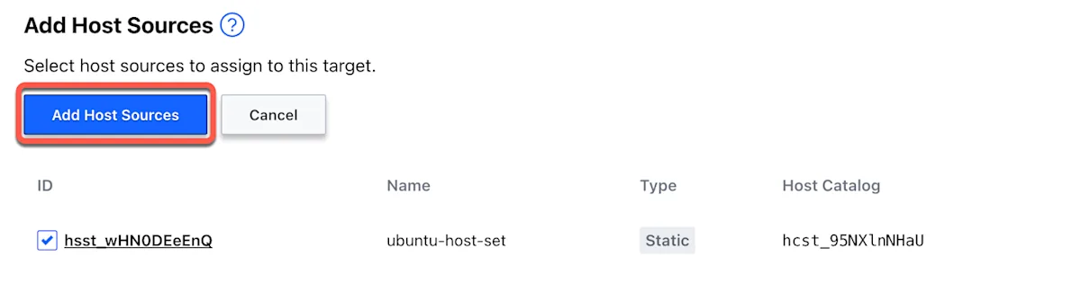 Add host sources