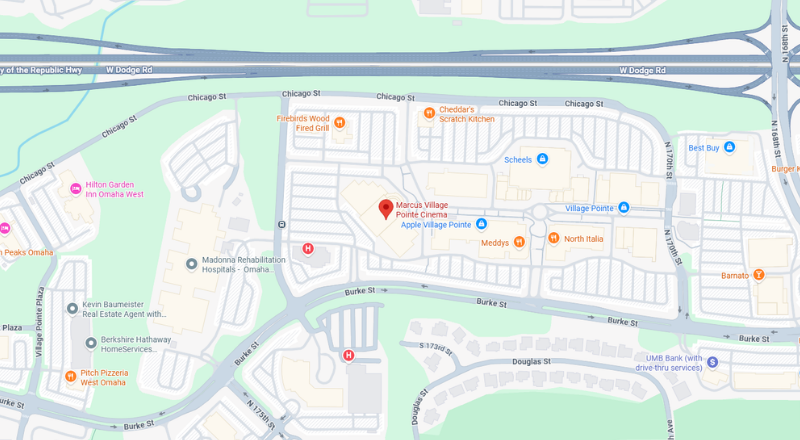 Map - Marcus Village Pointe Cinema