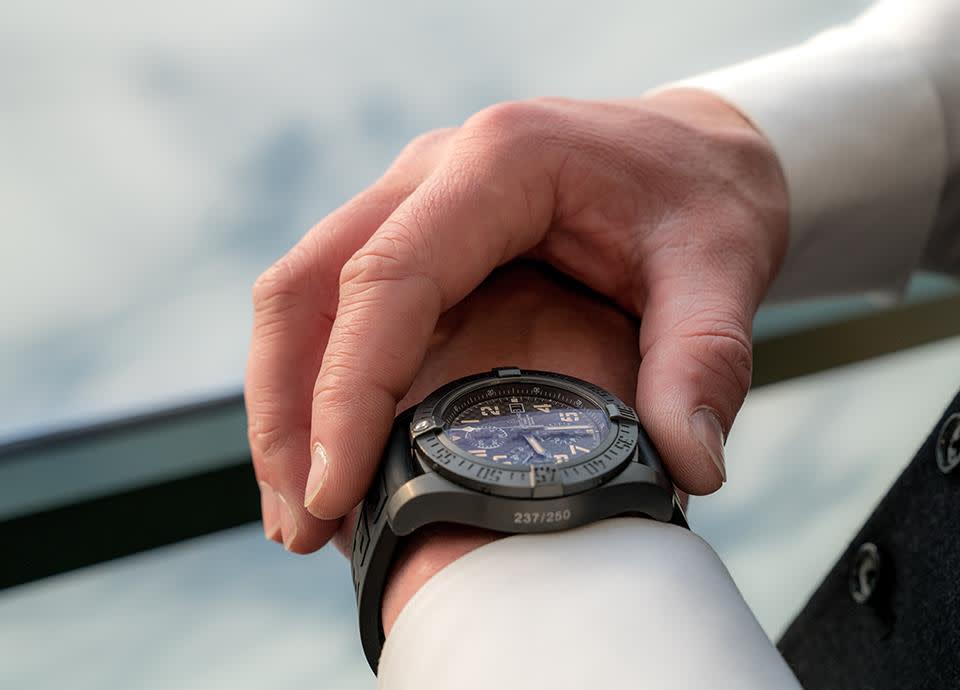 Watch on man's wrist