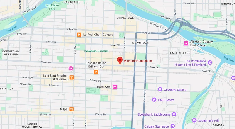 Map - Microsoft Canada Map - Microsoft Canada