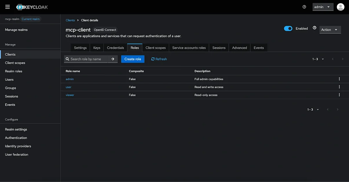 Securing MCP Servers - Create Role