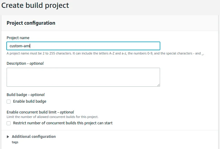 Automate Golden AMI - CodeBuild project name v2