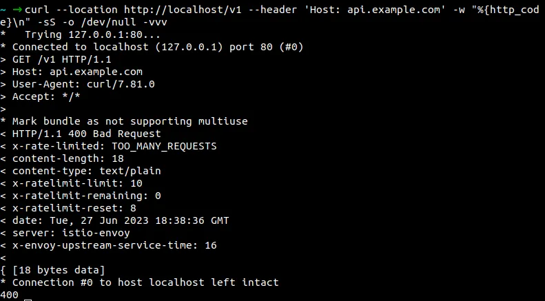Simplify API Mgmt Istio - Rate Limiting 2