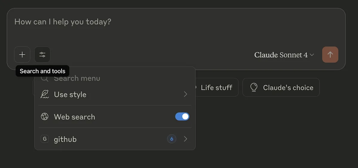 Blog - MCP Server - Tool toggle panel