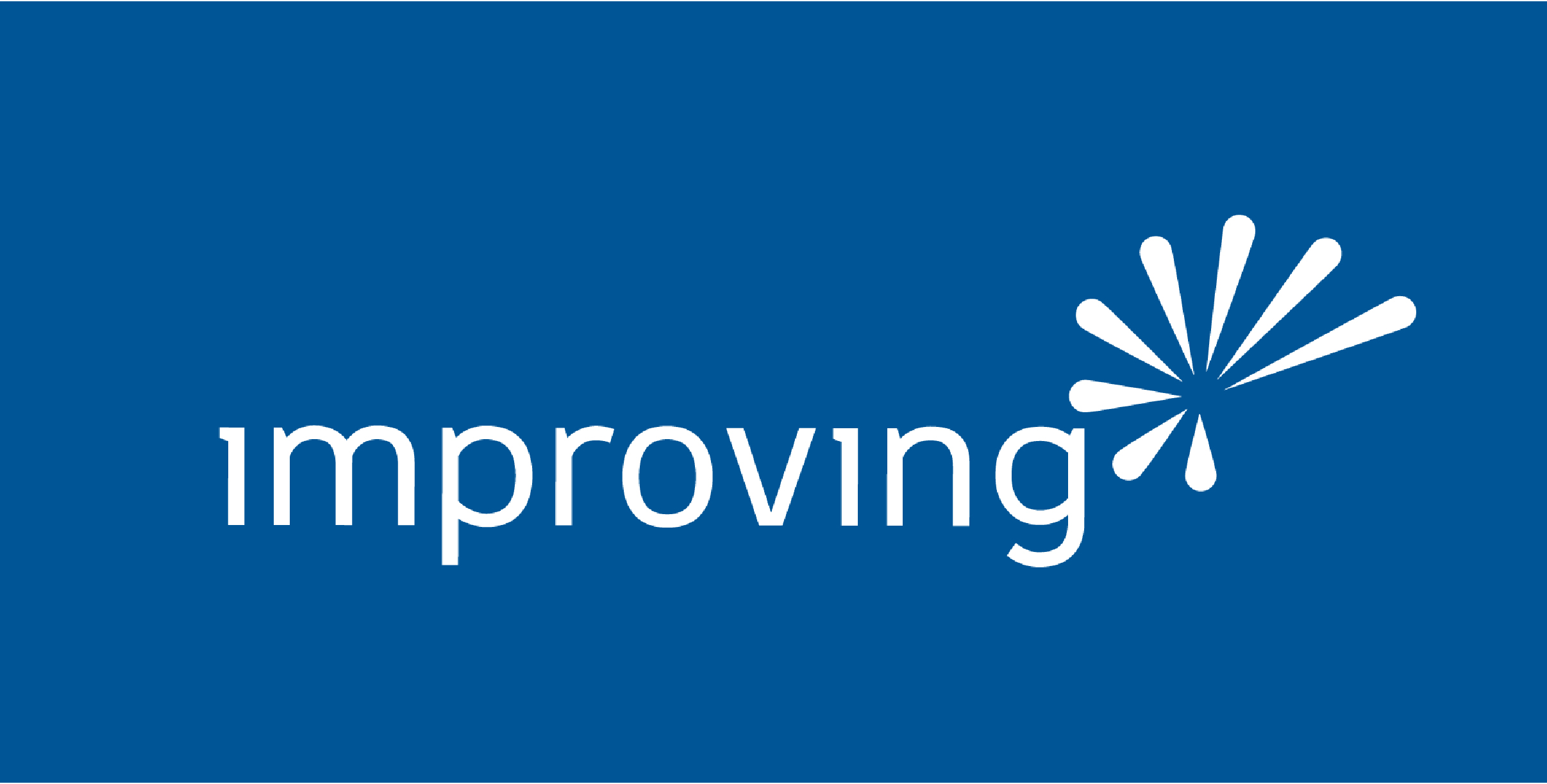 improving-white on blue