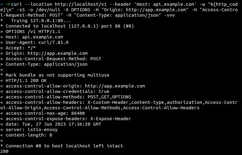 Simplify API Mgmt Istio - CORS and Pre-flight