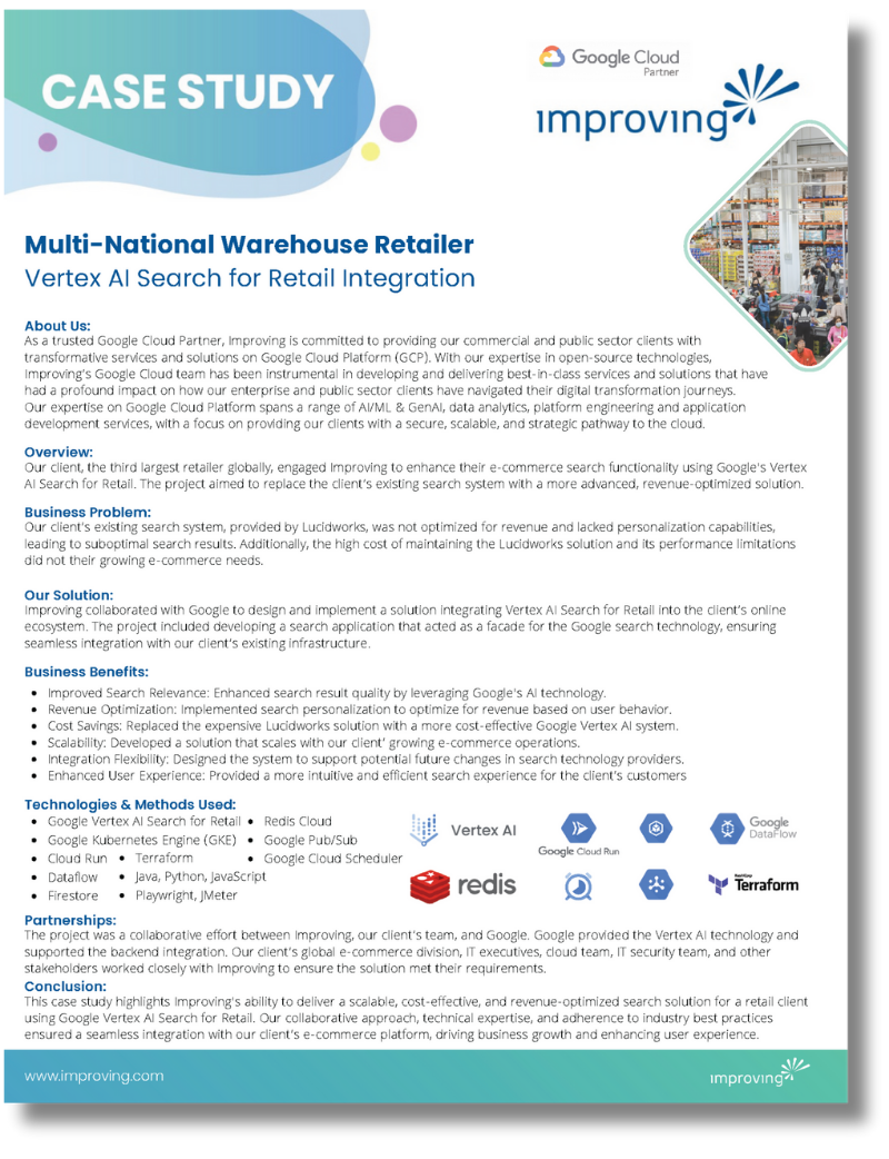 Image - Partner Portal (Google) Case Study - Multi National Warehouse Retailer