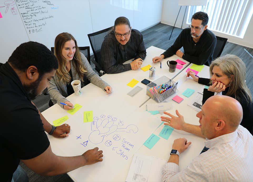 Group at a team training