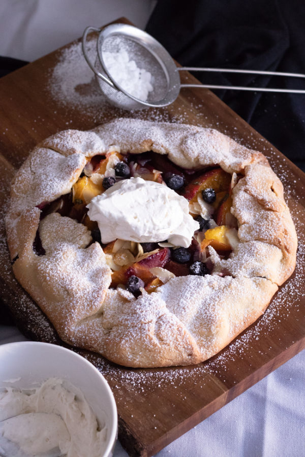 peach and bluberries galette-11