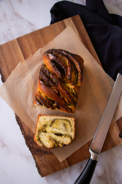 Orange and pistachio Babka