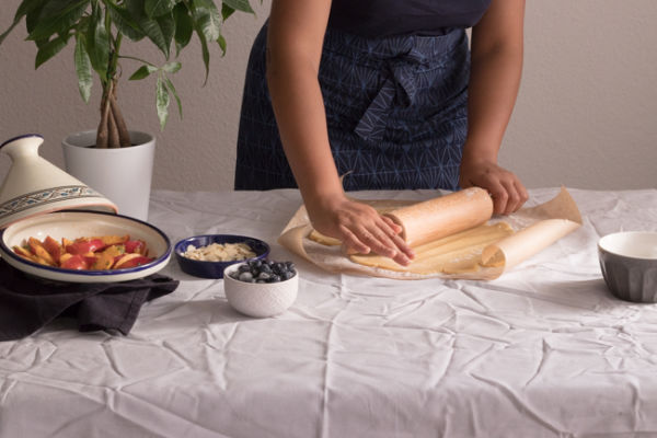 peach and bluberries galette-1