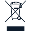 Crossed-out wheelie bin symbol