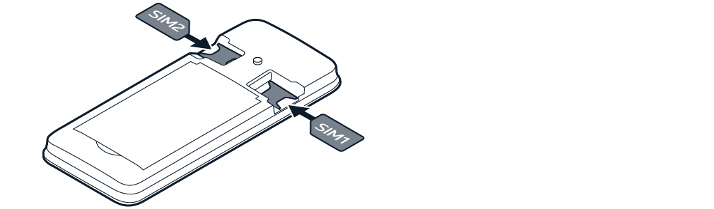 Insert the SIM cards