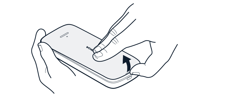 Abra la cubierta posterior