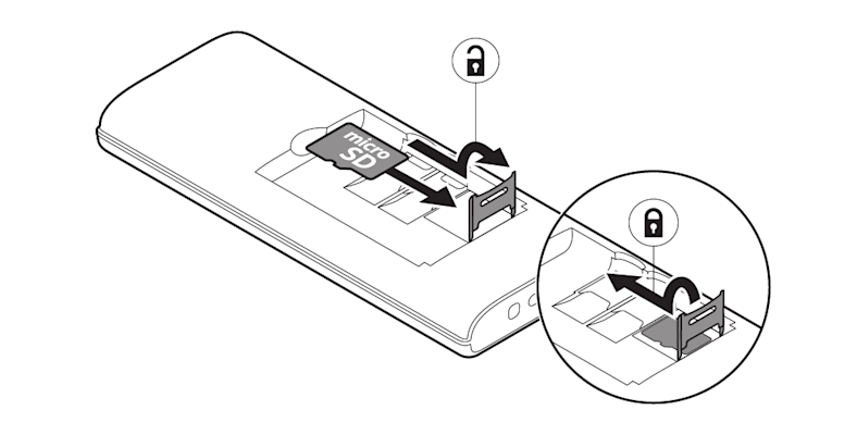 Insert the memory card