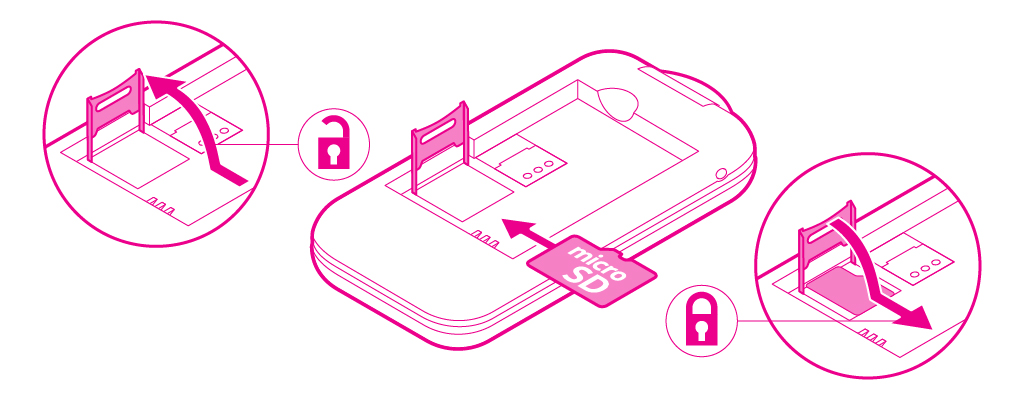 Insert the memory card