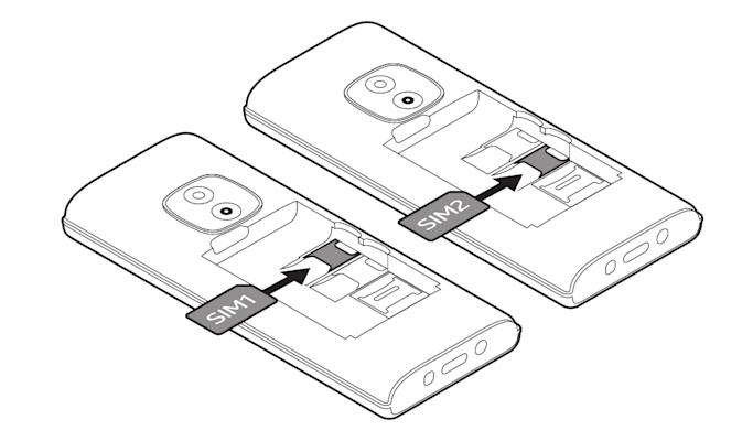 إدخال بطاقات SIM