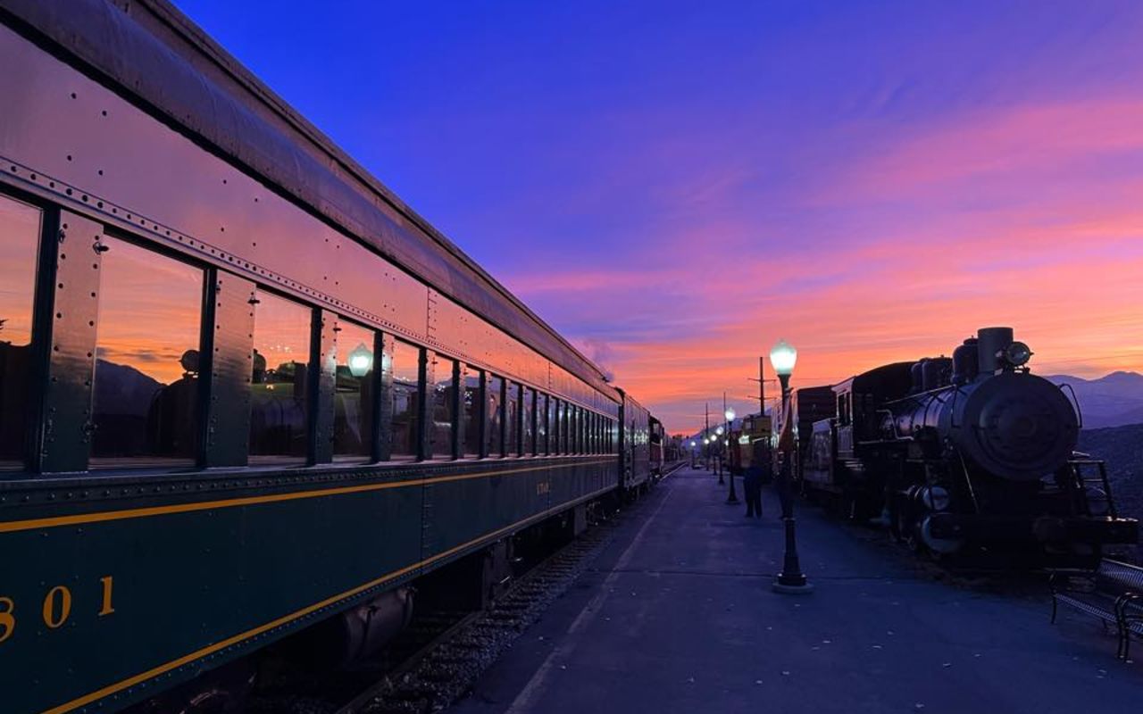 Sunset at the depot.