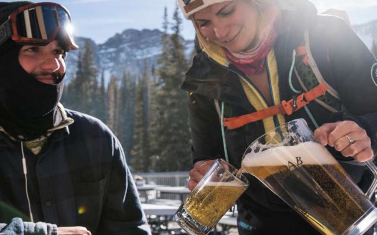 Alta Ski Area | Photo Gallery | 6 - Skiers taking a break for drinks at Alta Ski Resort