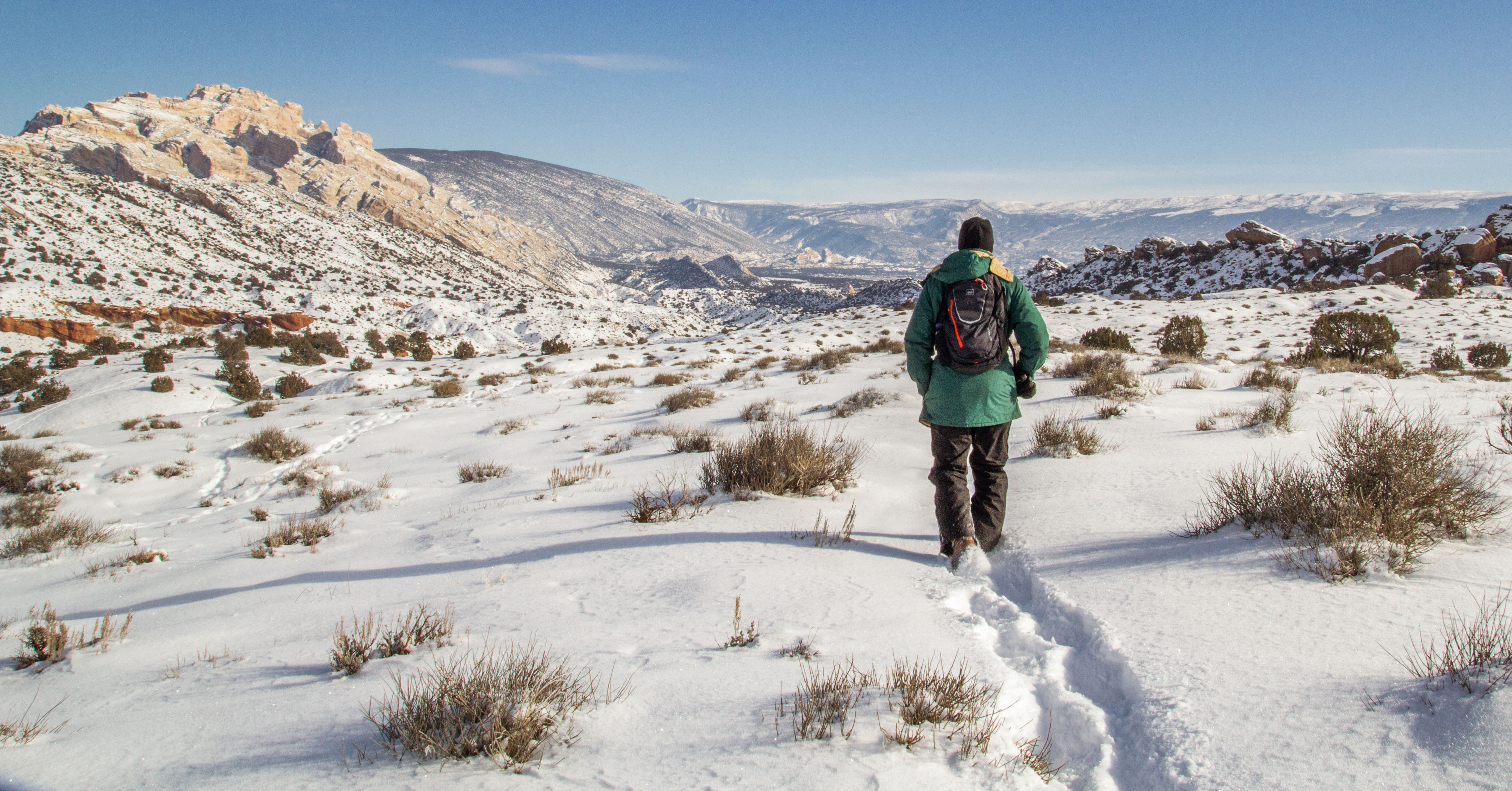 Hiking in a winter wonderland