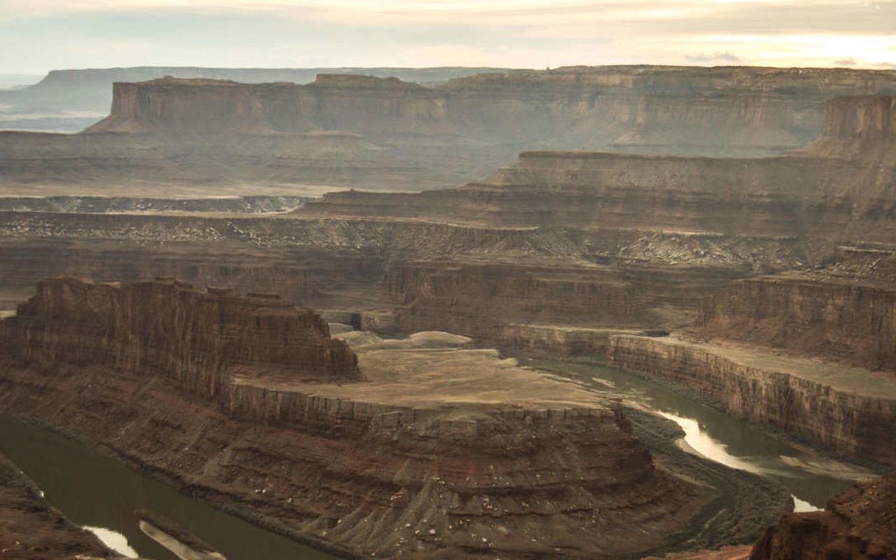 Dead Horse Point Scenic Drive | Photo Gallery | 1 - View of river and canyons in Dead Horse State Park Utah