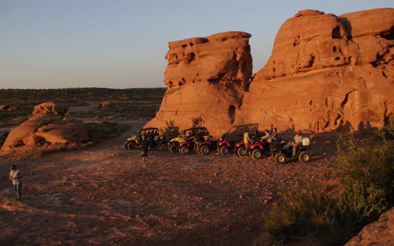 ATV & Jeep Adventure Tours | Photo Gallery | 10 - Half Day Sunset Adventure The colors of the desert and Red Rock come alive under the setting of the sun. This ATV tour can also be modified easily for the first time or family rides.
