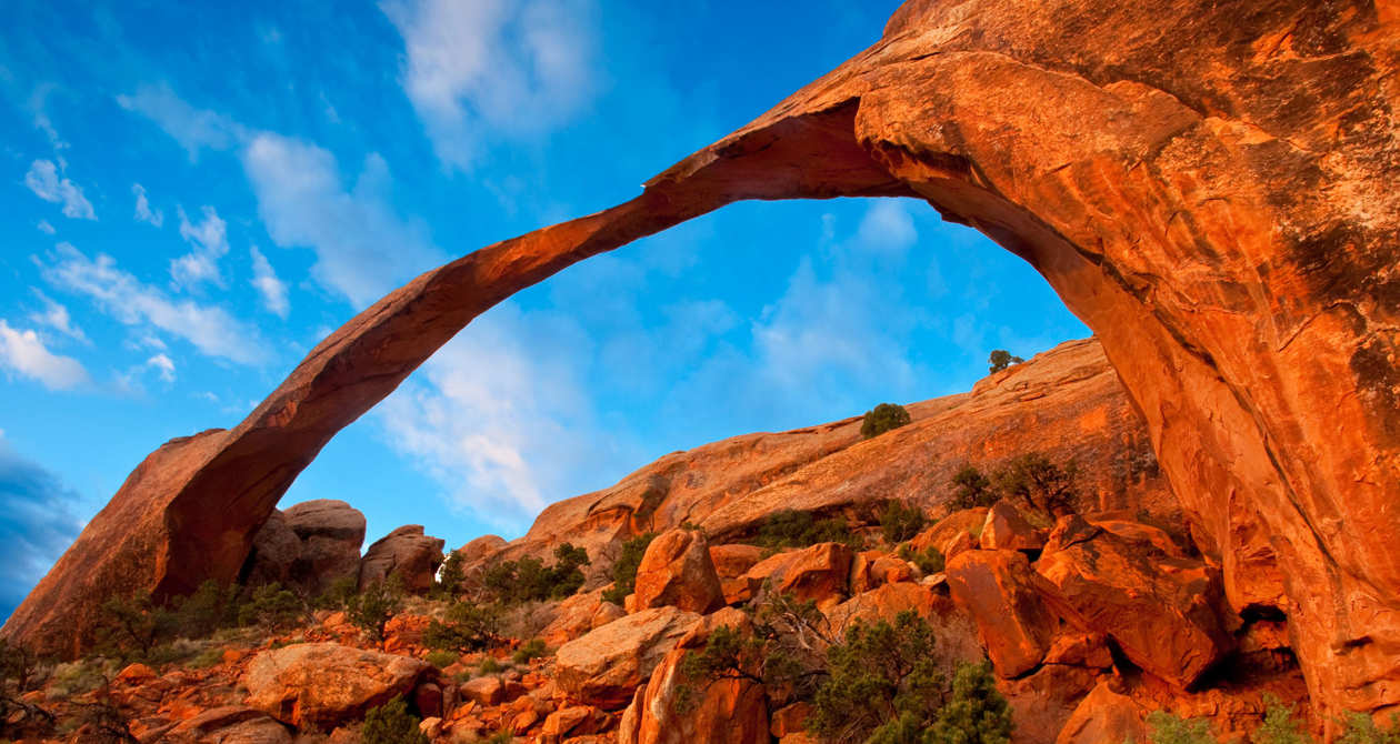 Landscape Arch Trail at Arches National Park Utah