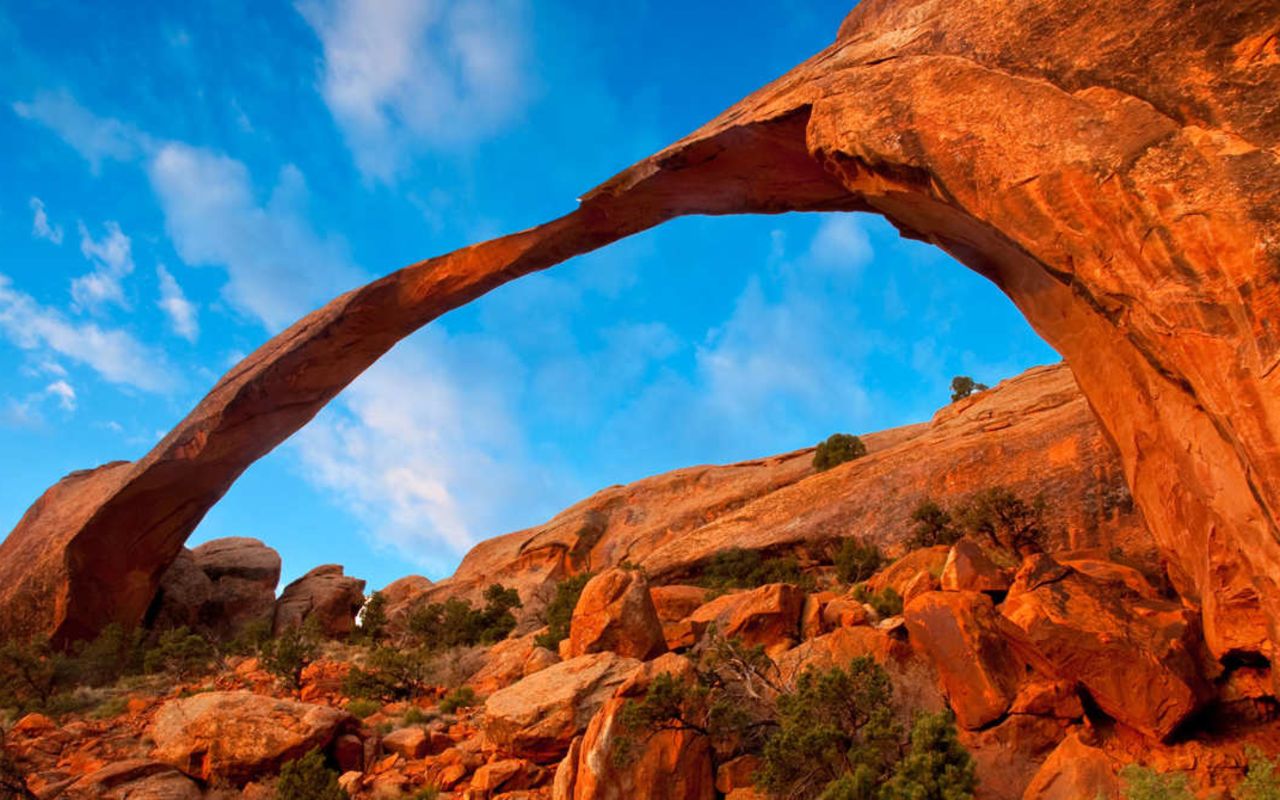 Arches | Photo Gallery | 1 - View of Landscape Arch in Arches National Park Utah