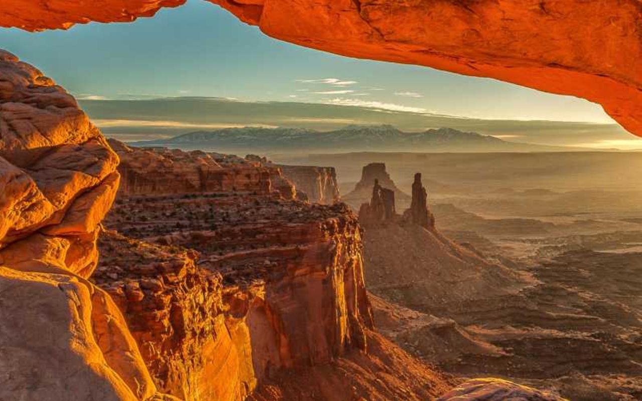 Moab Camping & RV Parks | Photo Gallery | 0 - Mesa Arch at Canyonlands National Park at sunrise