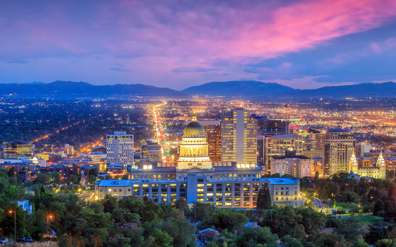 Salt Lake Gallery 1 - Downtown with a view of the capitol building. 