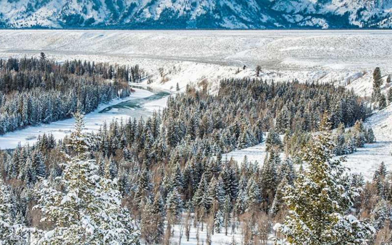 Fall/Winter Family Itinerary: 6 Days Logan to Jackson to Yellowstone | Photo Gallery | 0 - Grand Teton National Park Snowy Grant Teton Mountains in the winter
