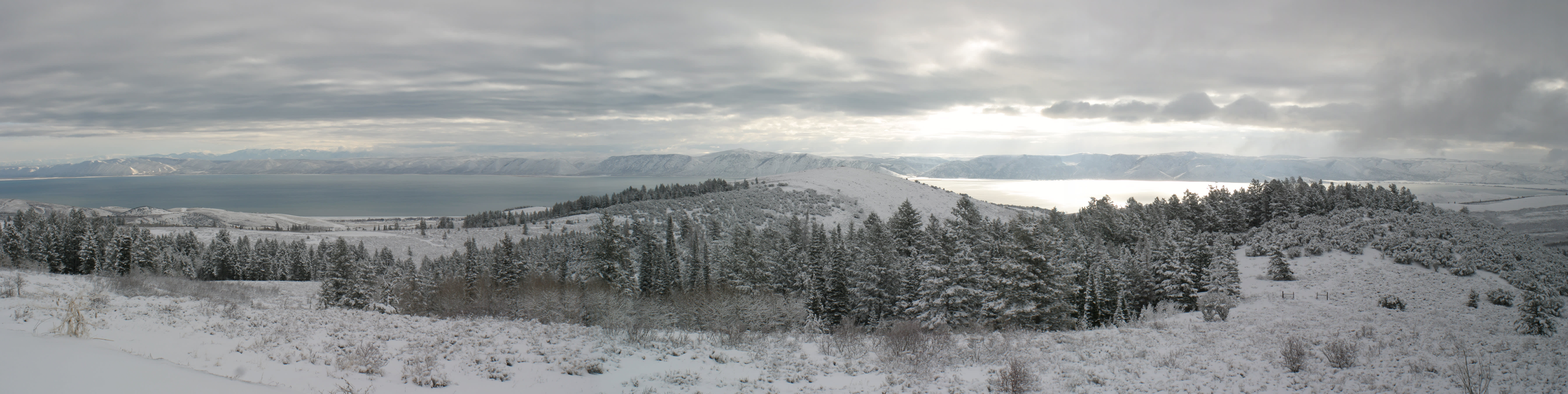 FALL IN BEAR LAKE IN WINTER