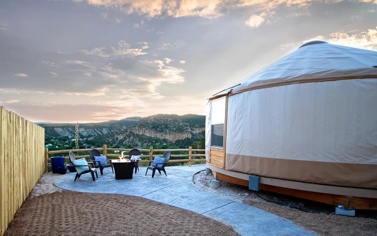 Each yurt is fully modernized with ac/heating and power. 