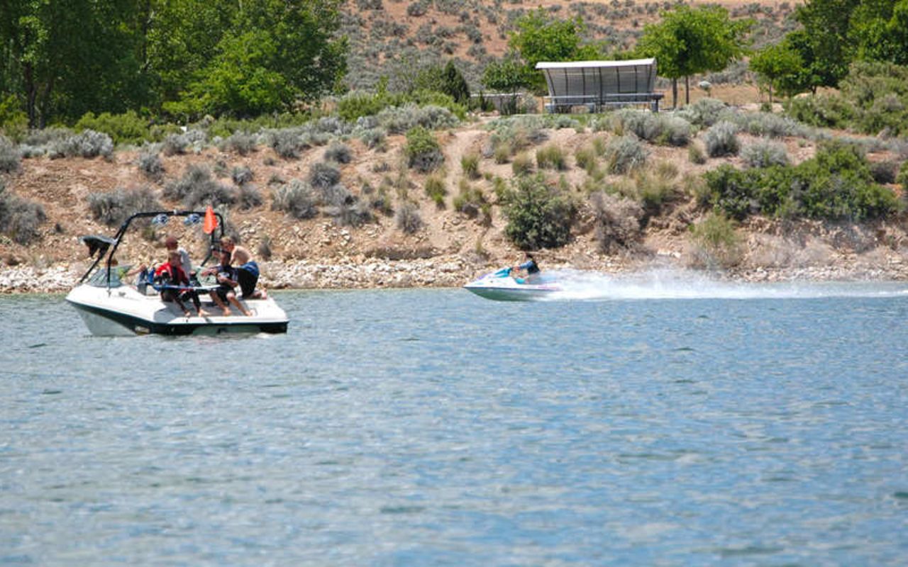 Yuba Lake Boating | Photo Gallery | 0 -  Anglers fish for rainbow trout, walleye, catfish, and northern pike. Yuba is one of the few state parks with boat-in camping and is very popular for all kinds of water sports.