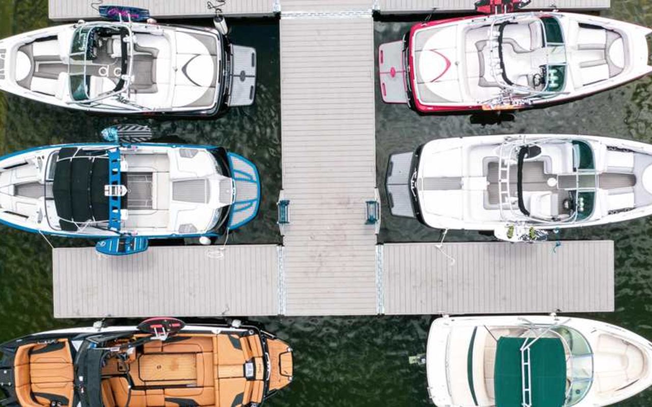 Deer Creek Island Resort | Photo Gallery | 10 - The Boats Aerial View of the Boats