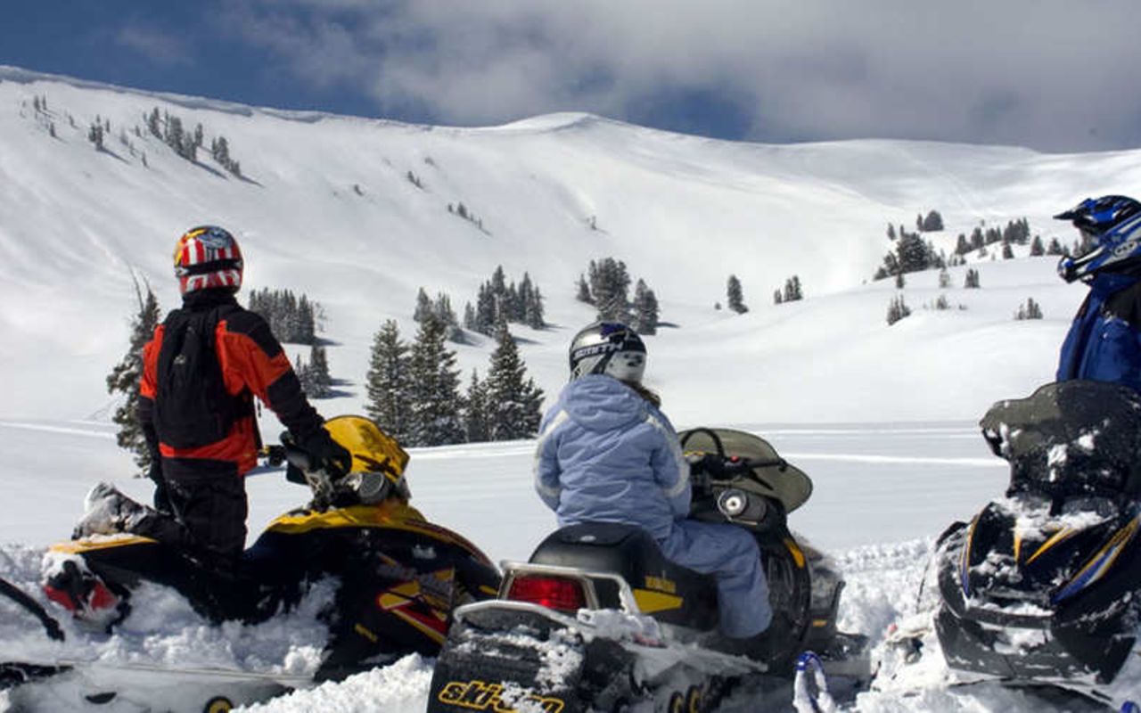 Park City Peaks Snowmobile Tours | Photo Gallery | 3 - Family Friendly Tours Enjoy exclusive access to over 60,000 acres of authentic backcountry on Utah's largest mountain ranch with more private terrain than all snowmobile companies and ski resorts combined.