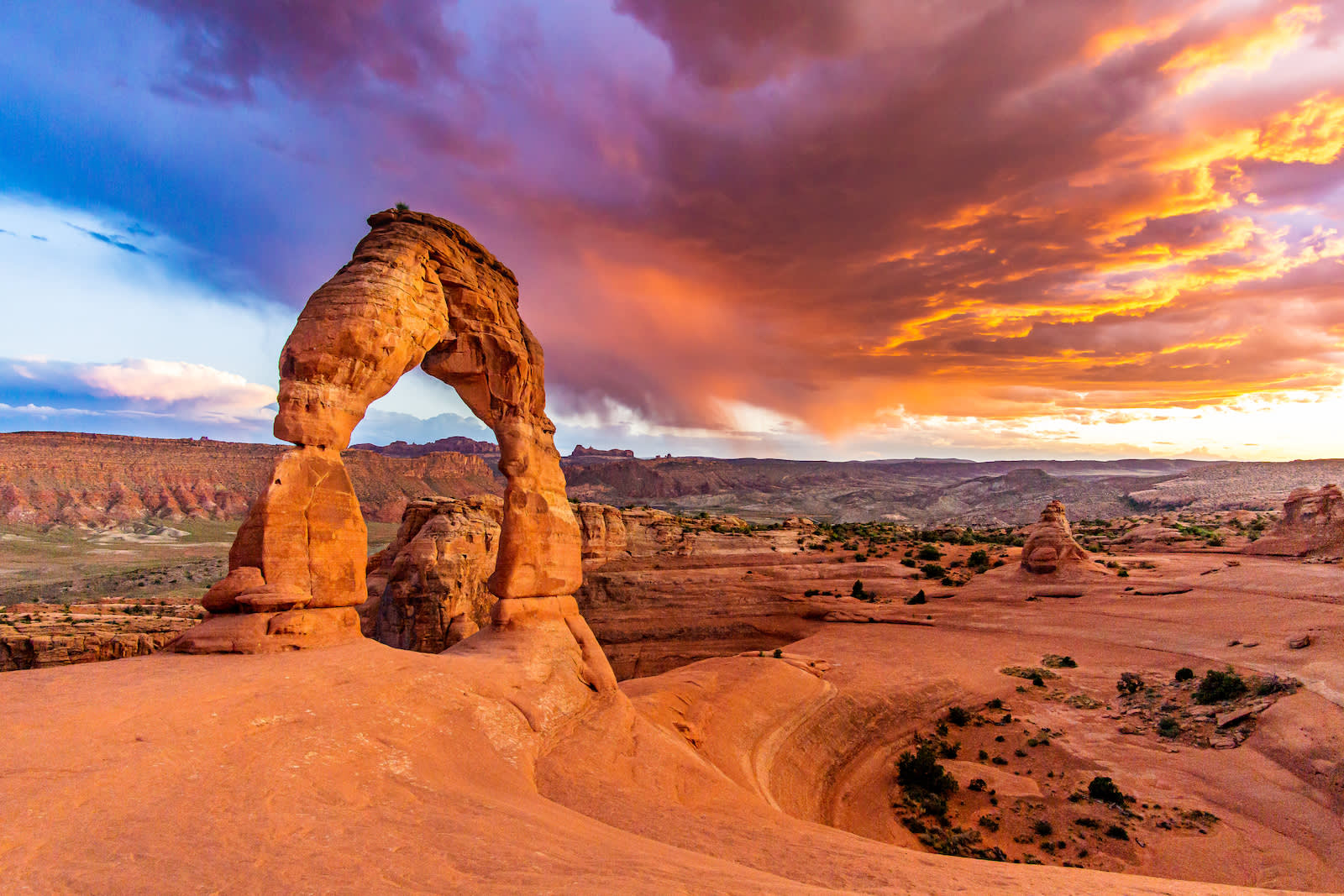 Delicate arch at Sunset