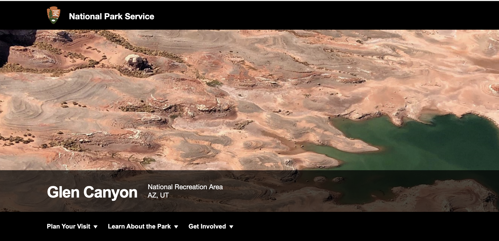 The National Parks site for Glen Canyon Recreation Area 