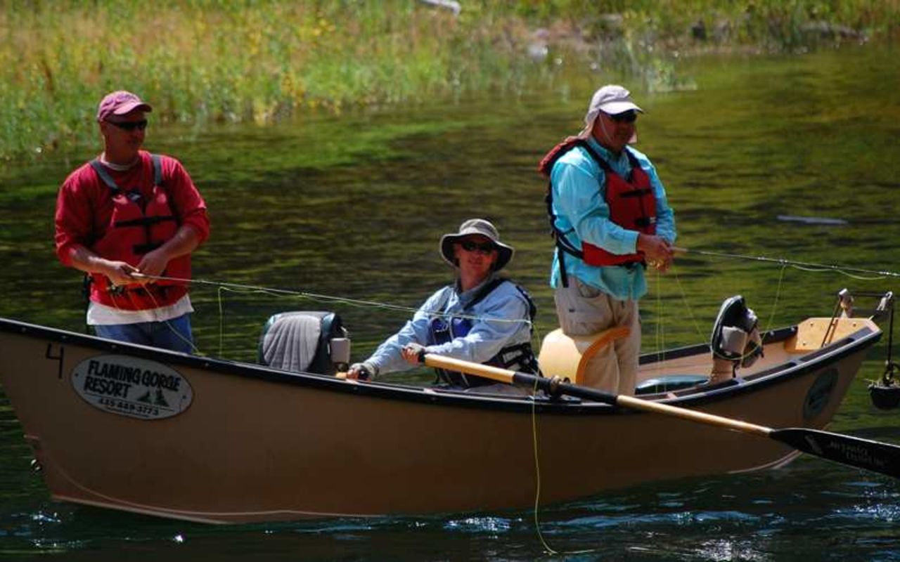 Flaming Gorge Resort Guides & Rentals | Photo Gallery | 4 - Boat Fishing in Flaming Gorge
