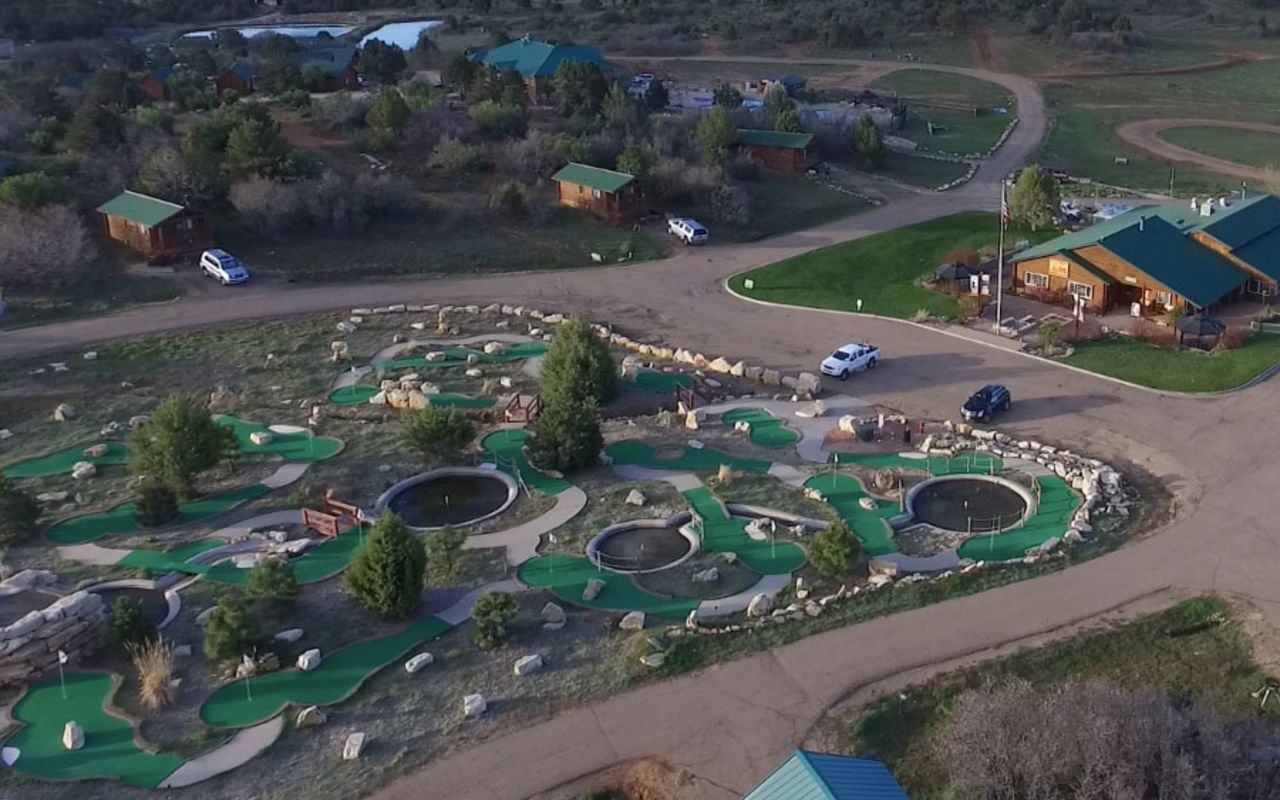 Zion Crest Campground at Zion Ponderosa | Photo Gallery | 6 - Miniature Golf Zion Ponderosa has an excellent 18 hole miniature golf course! All Ages $12.00 allows unlimited play per person – per visit