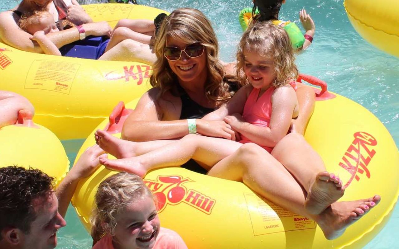 Davis County | Photo Gallery | 9 - Families on floating tubes at Cherry Hill water park